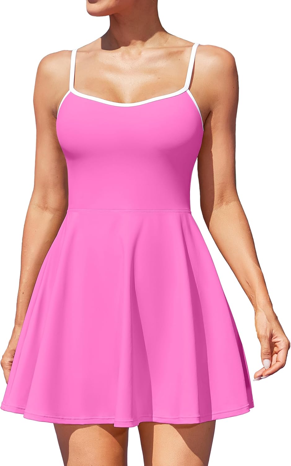 Women's Tennis Dress with Shorts Golf Workout Exercise Activewear