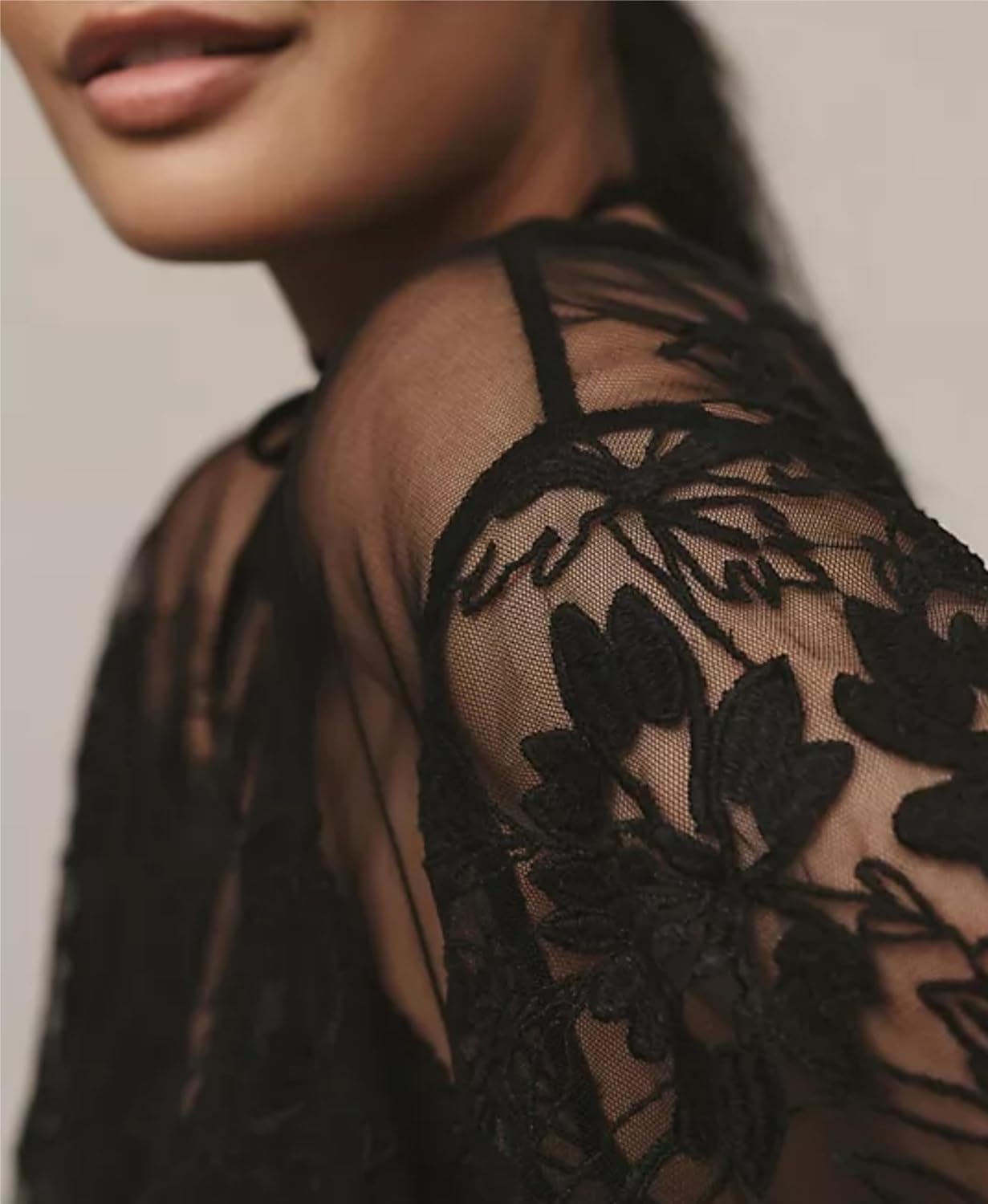 Women's Sexy Lace Tops Short Sleeve Round Neck Mesh 3D Printed Floral Sheer Blouse See Through Layering Shirt Tops Women's Sexy Lace Tops Short Sleeve Round Neck Mesh 3D Printed Floral Sheer Blouse See Through Layering Shirt Tops