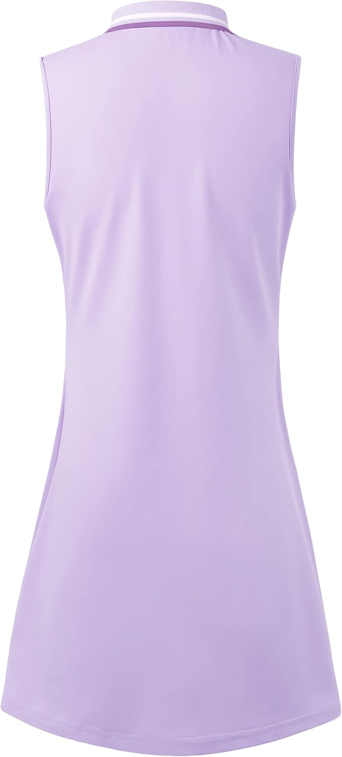 Womens Sleeveless Golf Tennis Dresses with Inner Shorts Pockets for Workout Exercise Womens Sleeveless Golf Tennis Dresses with Inner Shorts Pockets for Workout Exercise