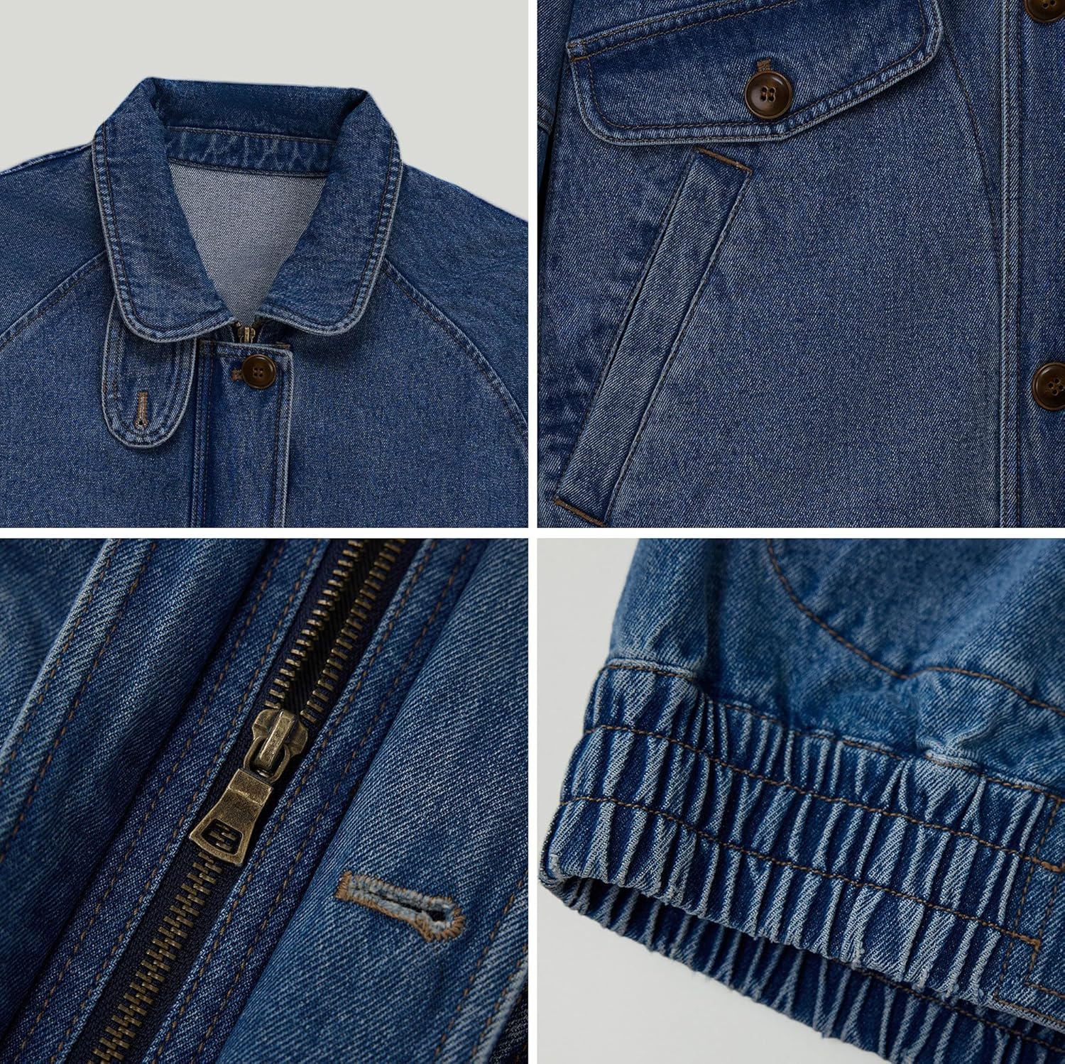 Women Casual Jean Jacket Long Sleeve Shirt Shacket With Pockets Women Casual Jean Jacket Long Sleeve Shirt Shacket With Pockets