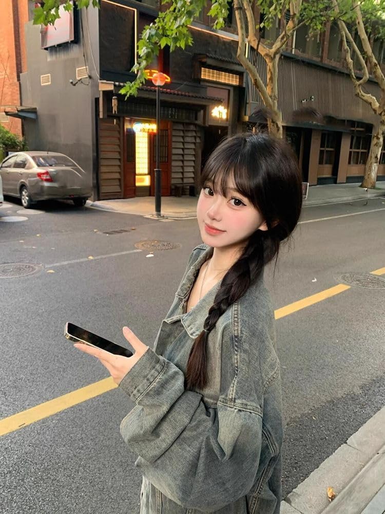 Women's Casual Loose Jacket Long Sleeved Jean Coat Tops Women's Casual Loose Jacket Long Sleeved Jean Coat Tops
