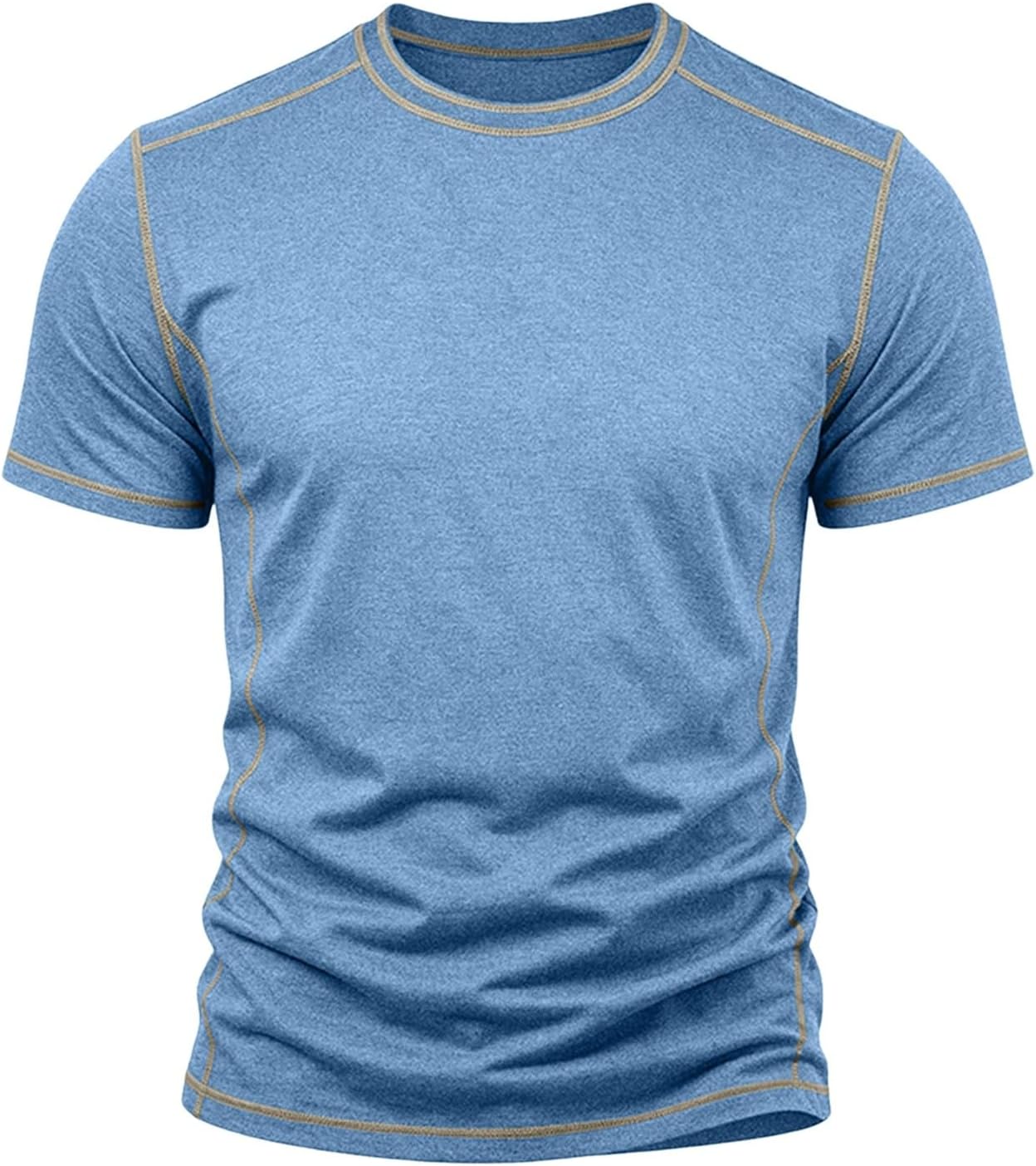 Mens Trendy T-Shirts Short Sleeve Crewneck Contrast Shirts Loose Fit Lightweight Casual Summer Workout Athletic Tops Mens Trendy T-Shirts Short Sleeve Crewneck Contrast Shirts Loose Fit Lightweight Casual Summer Workout Athletic Tops