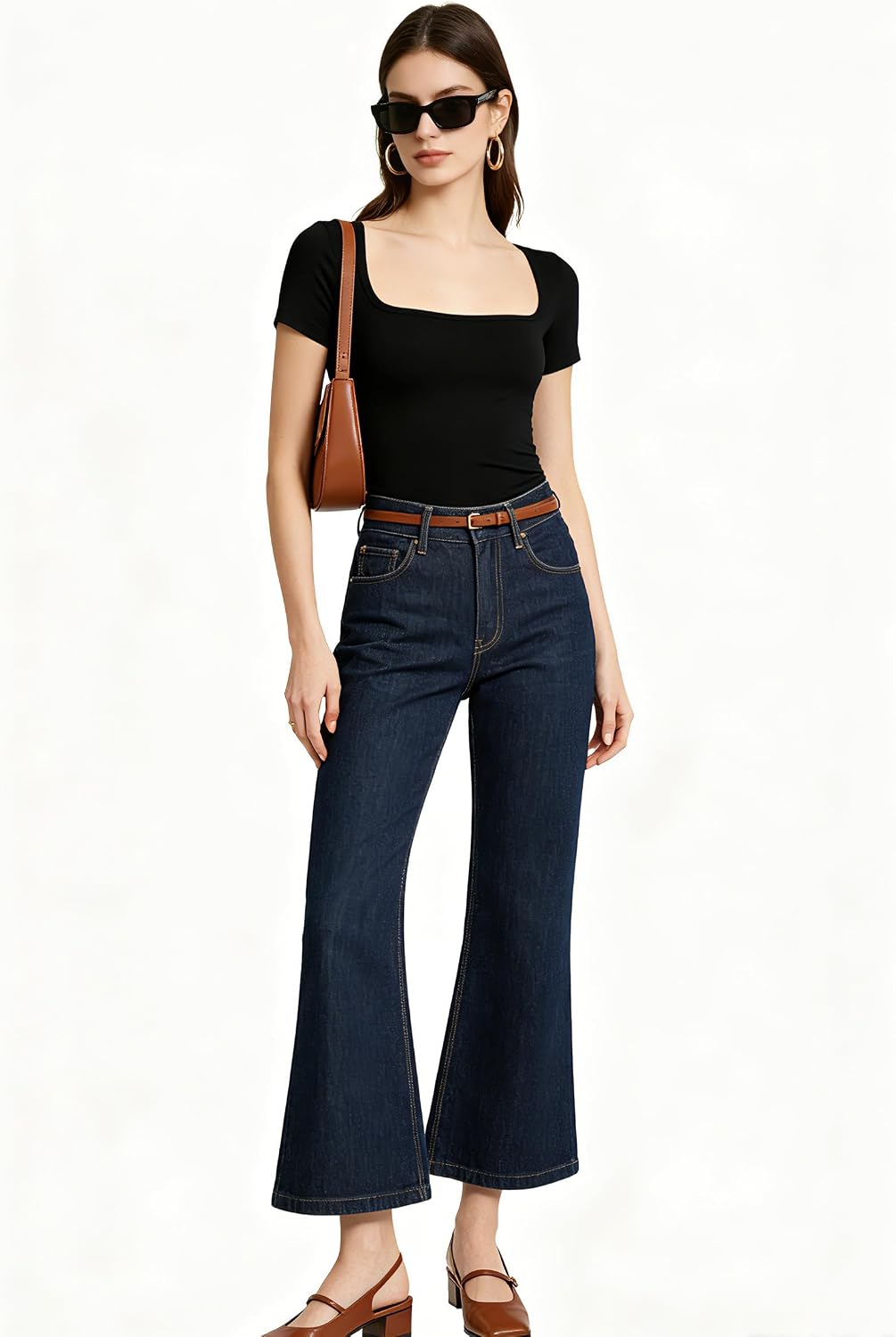 Women's Seamless Square Neck Crop Top Short Sleeve &Sleeveless Tank Tops Going Out Summer Clothes Women's Seamless Square Neck Crop Top Short Sleeve &Sleeveless Tank Tops Going Out Summer Clothes
