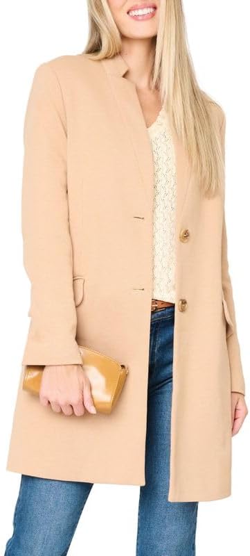 Women Notch Collar Knit Topper Lined Tailored Sweater Jacket Business Casual Outfits for Women Women Notch Collar Knit Topper Lined Tailored Sweater Jacket Business Casual Outfits for Women