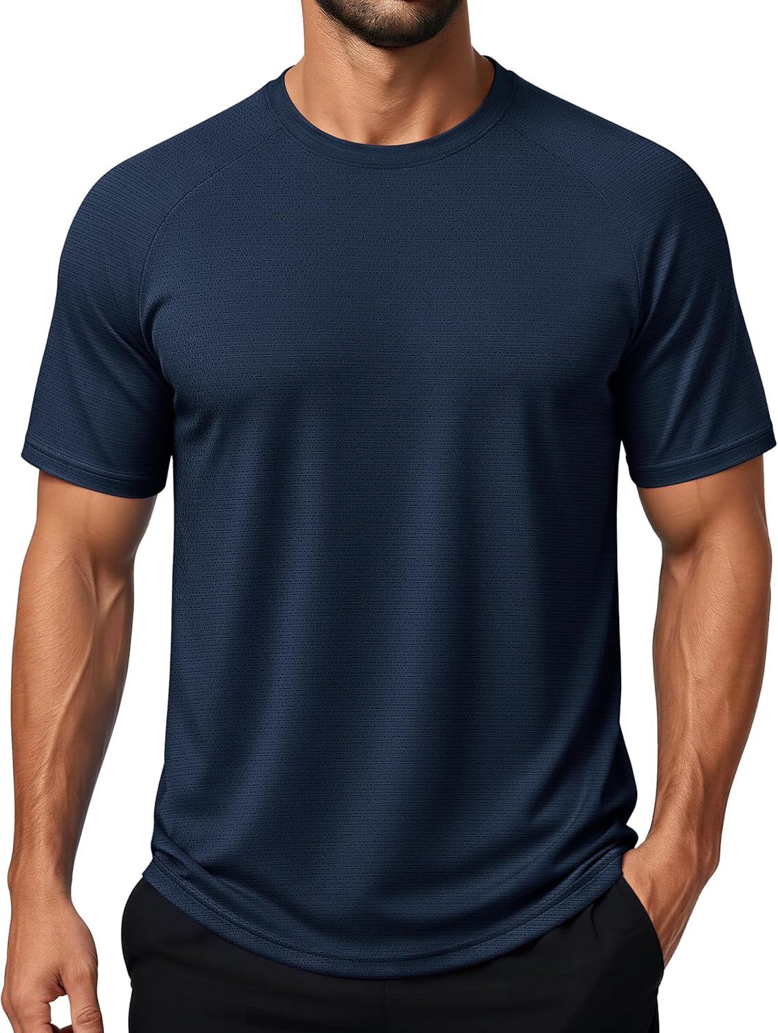 Texture Men's Workout Shirts Short Sleeve Moisture Wicking Athletic Lightweight T-Shirt Gym Running Tennis Texture Men's Workout Shirts Short Sleeve Moisture Wicking Athletic Lightweight T-Shirt Gym Running Tennis