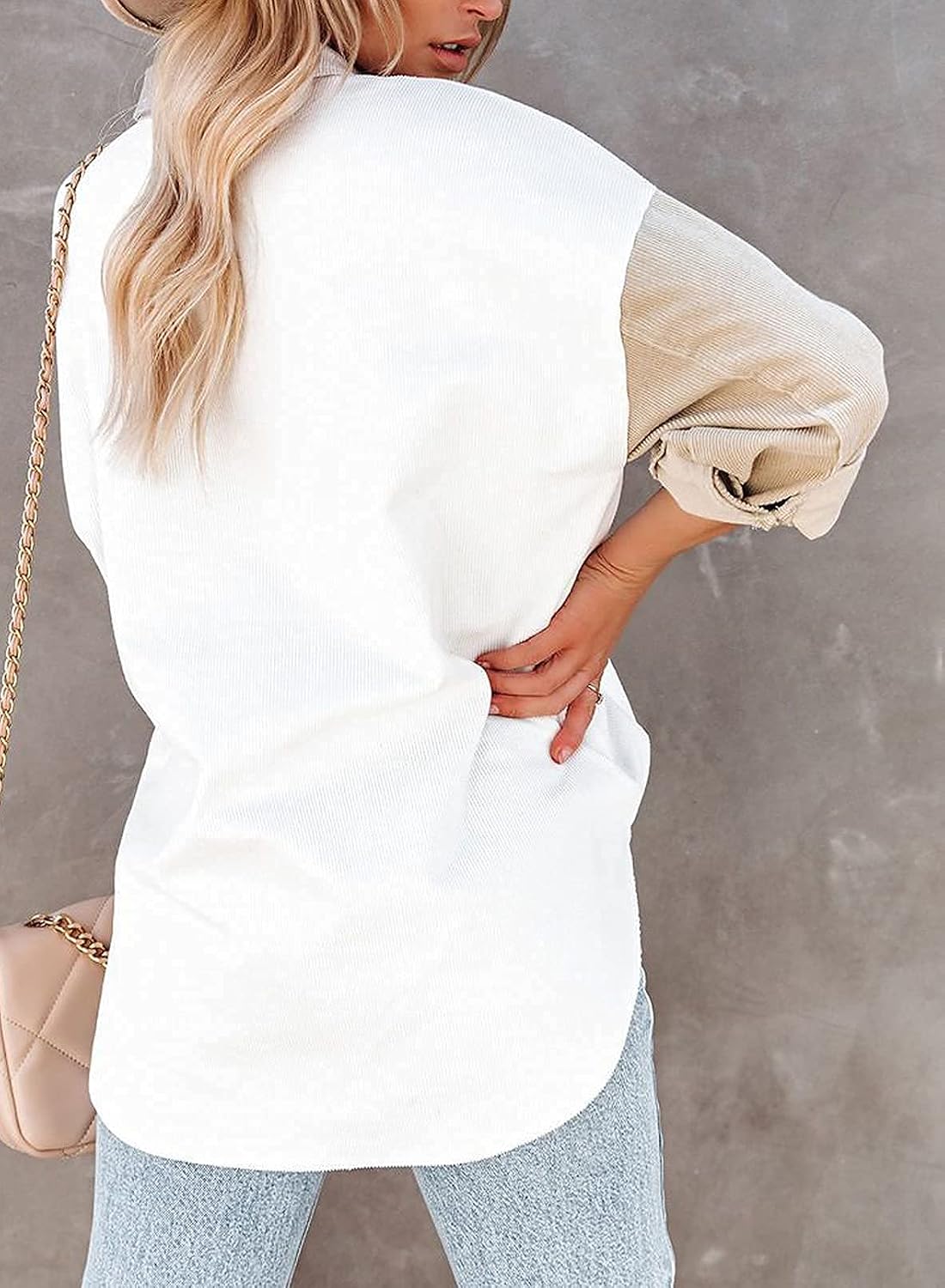 Womens Corduroy Button Down Shirts Boyfriend Long Sleeve Blouses Tops Womens Corduroy Button Down Shirts Boyfriend Long Sleeve Blouses Tops