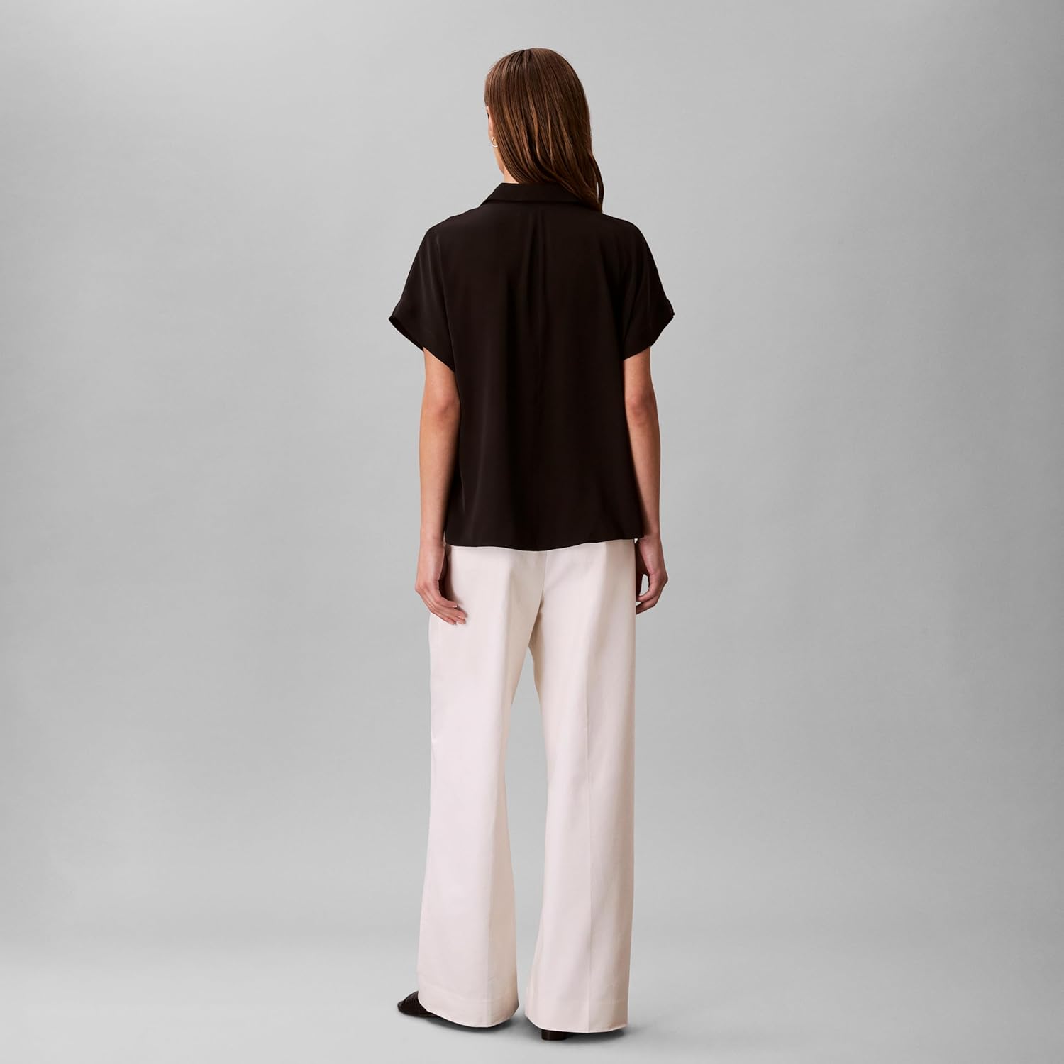 Women's Satin Short Sleeve Top Women's Satin Short Sleeve Top