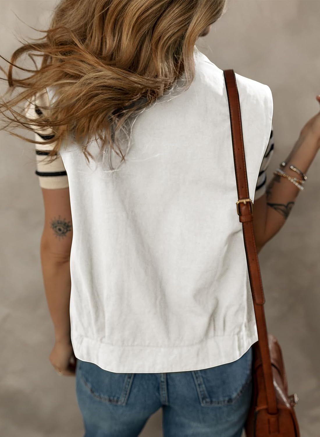 Womens Vests Spring Summer Outerwear Button Down Lapel Collar Elastic Hem Sleeveless Jacket Cargo Vest Tops Womens Vests Spring Summer Outerwear Button Down Lapel Collar Elastic Hem Sleeveless Jacket Cargo Vest Tops