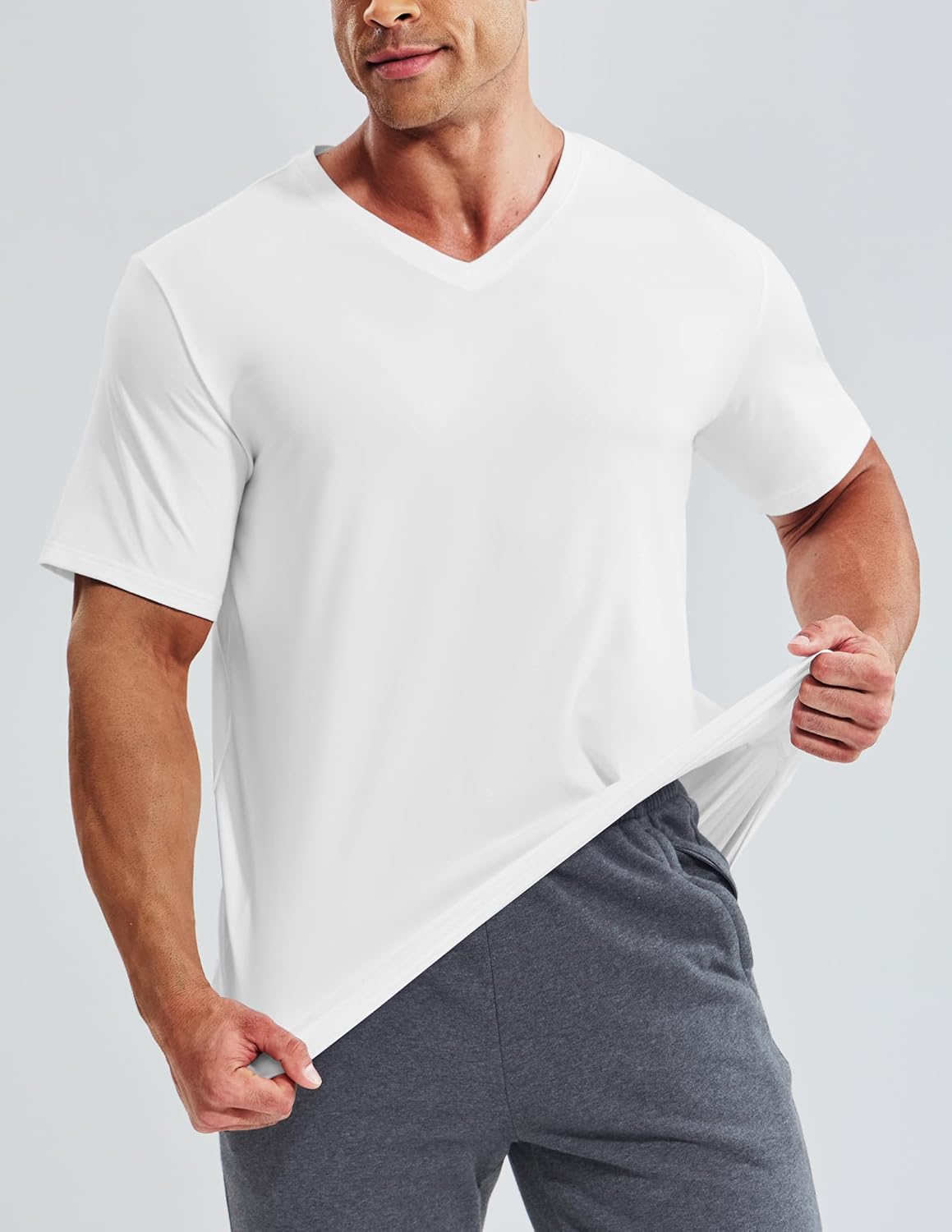 Mens Dry Fit V Neck T-Shirts Workout Soft Short Sleeve Moisture Wicking Running Athletic Gym Casual Tee Tops Mens Dry Fit V Neck T-Shirts Workout Soft Short Sleeve Moisture Wicking Running Athletic Gym Casual Tee Tops