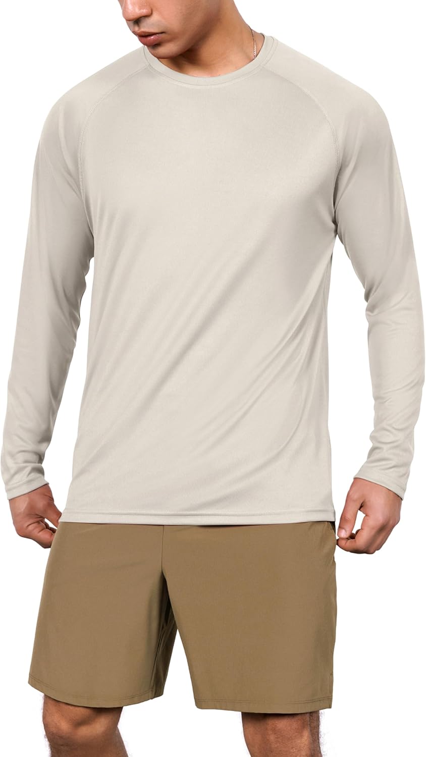 Men's Quick Dry Long Sleeve Shirts UPF Sun Protection SPF Athletic Tops Workout Fishing T Shirts