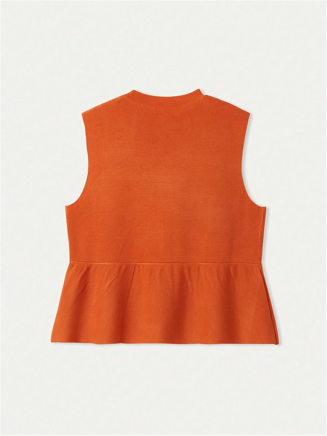 Women's Ruffle Peplum Sweater Tank Top Sleeveless Knit Babydoll Top Sweater Vest Jumper Women's Ruffle Peplum Sweater Tank Top Sleeveless Knit Babydoll Top Sweater Vest Jumper