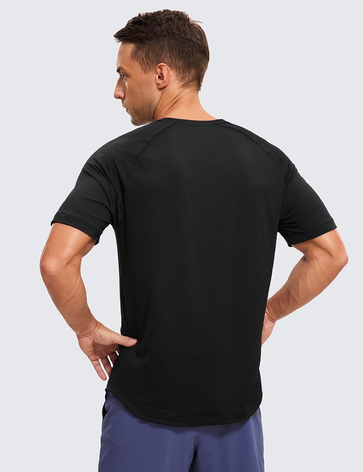 Lightweight Workout Shirts for Men - Texture Crewneck Running Athletic T-Shirts Short Sleeve Gym Tops Lightweight Workout Shirts for Men - Texture Crewneck Running Athletic T-Shirts Short Sleeve Gym Tops