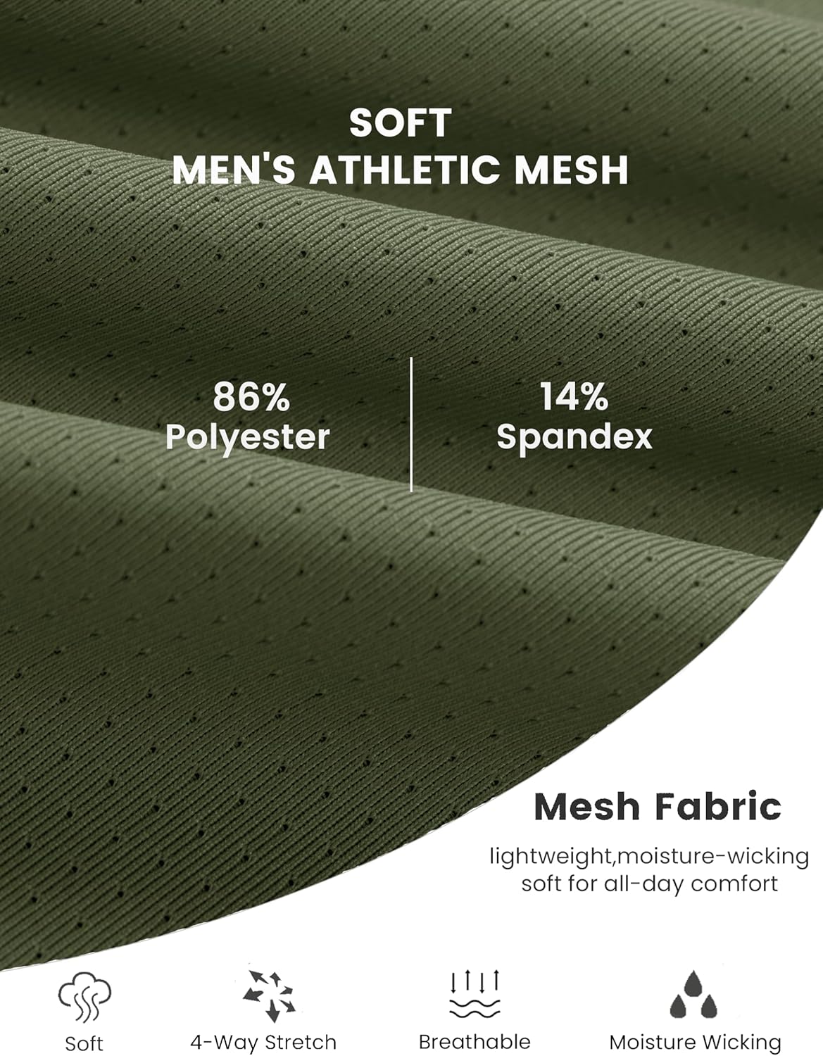 Men's Dry Fit Shirts Mesh Short Sleeve Athletic Lightweight Workout Performance Hiking Shirt